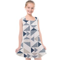 Geometric Triangle Modern Mosaic Kids  Cross Back Dress by Hannah976