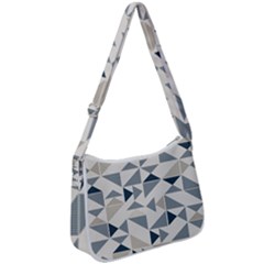 Geometric Triangle Modern Mosaic Zip Up Shoulder Bag