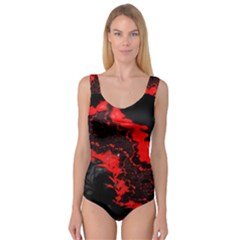 Red Black Fractal Mandelbrot Art Wallpaper Princess Tank Leotard 