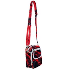 Red Black Fractal Mandelbrot Art Wallpaper Shoulder Strap Belt Bag