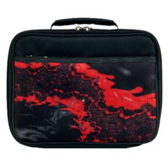 Red Black Fractal Mandelbrot Art Wallpaper Lunch Bag by Hannah976