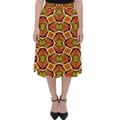 Geometry Shape Retro Trendy Symbol Classic Midi Skirt