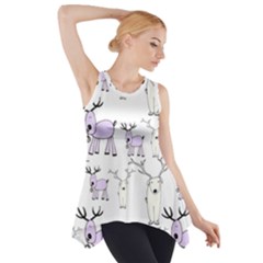 Cute Deers  Side Drop Tank Tunic