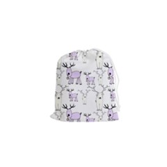 Cute Deers  Drawstring Pouch (xs)