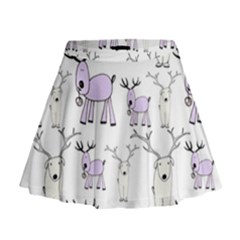 Cute Deers  Mini Flare Skirt