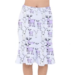 Cute Deers  Short Mermaid Skirt