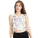 Cute Deers  V-Neck Cropped Tank Top View1