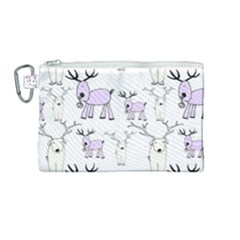 Cute Deers  Canvas Cosmetic Bag (medium)