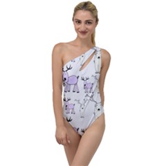 Cute Deers  To One Side Swimsuit