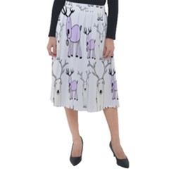 Cute Deers  Classic Velour Midi Skirt 