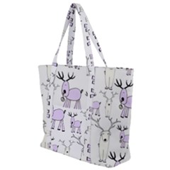 Cute Deers  Zip Up Canvas Bag