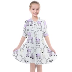 Cute Deers  Kids  All Frills Chiffon Dress