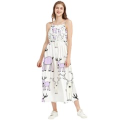 Cute Deers  Boho Sleeveless Summer Dress