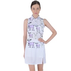 Cute Deers  Women s Sleeveless Polo T-shirt