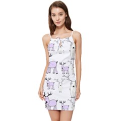 Cute Deers  Summer Tie Front Dress