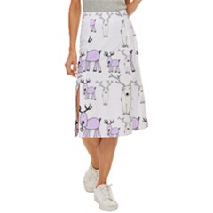 Cute Deers  Midi Panel Skirt