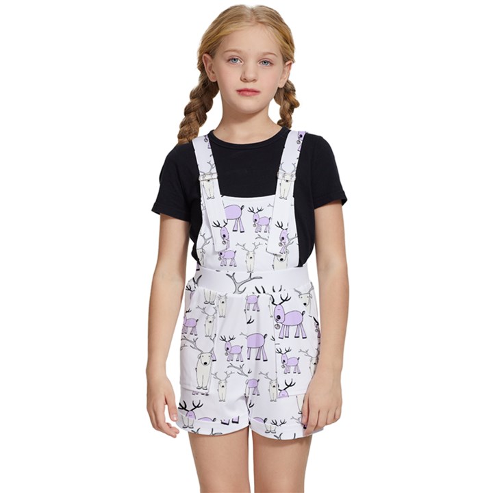 Cute Deers  Kids  Short Overalls