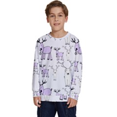 Cute Deers  Kids  Crewneck Sweatshirt