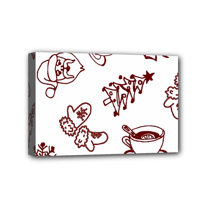 Red And White Christmas Breakfast  Mini Canvas 6  x 4  (Stretched)