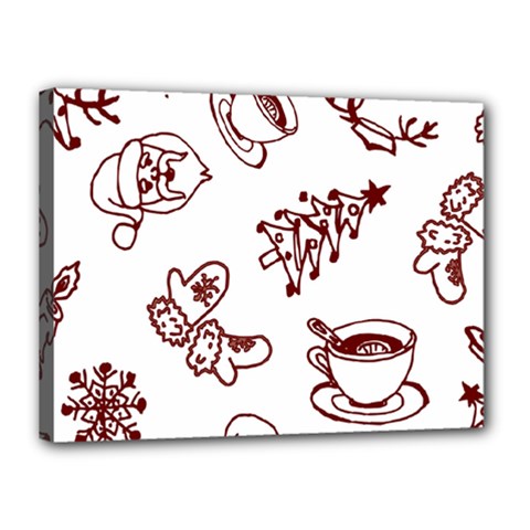 Red And White Christmas Breakfast  Canvas 16  X 12  (stretched)