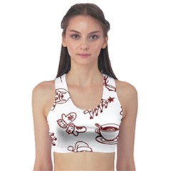 Red And White Christmas Breakfast  Fitness Sports Bra