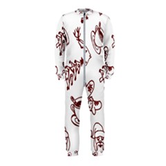Red And White Christmas Breakfast  Onepiece Jumpsuit (kids)