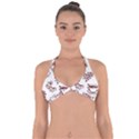 Red And White Christmas Breakfast  Halter Neck Bikini Top View1