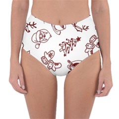 Red And White Christmas Breakfast  Reversible High-waist Bikini Bottoms