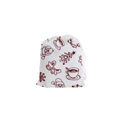 Red And White Christmas Breakfast  Drawstring Pouch (xs)