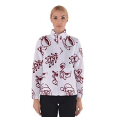 Red And White Christmas Breakfast  Women s Bomber Jacket