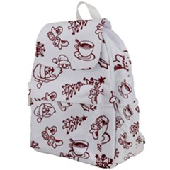 Red And White Christmas Breakfast  Top Flap Backpack