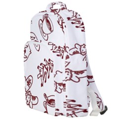 Red And White Christmas Breakfast  Double Compartment Backpack by ConteMonfrey