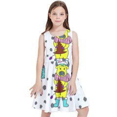 Little Bull Wishes You A Merry Christmas  Kids  Skater Dress by ConteMonfrey