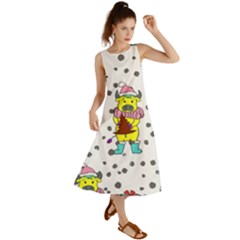 Little Bull Wishes You A Merry Christmas  Summer Maxi Dress