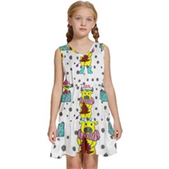 Little Bull Wishes You A Merry Christmas  Kids  Sleeveless Tiered Mini Dress