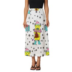 Little Bull Wishes You A Merry Christmas  Classic Midi Chiffon Skirt