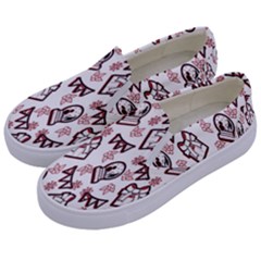 Signs Of Christmas Time  Kids  Canvas Slip Ons by ConteMonfrey