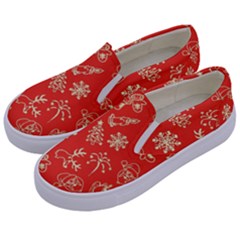 Green Christmas Breakfast   Kids  Canvas Slip Ons by ConteMonfrey