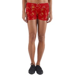 Holy Night - Christmas Symbols  Yoga Shorts