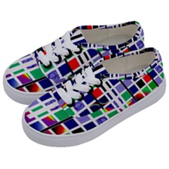 Color Graffiti Pattern Geometric Kids  Classic Low Top Sneakers