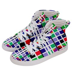 Color Graffiti Pattern Geometric Women s Hi-top Skate Sneakers