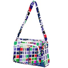 Color Graffiti Pattern Geometric Front Pocket Crossbody Bag