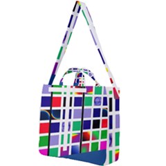 Color Graffiti Pattern Geometric Square Shoulder Tote Bag by Hannah976