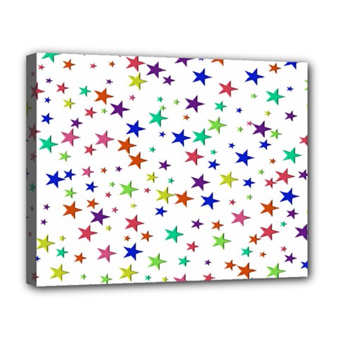 Star Random Background Scattered Canvas 14  X 11  (stretched) by Hannah976