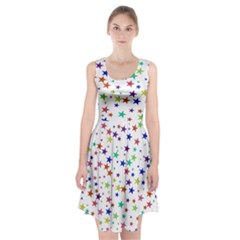 Star Random Background Scattered Racerback Midi Dress by Hannah976