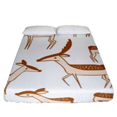 Seamless Deer Pattern Design Fitted Sheet (queen Size) by Hannah976