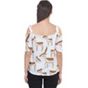 Seamless Deer Pattern Design Cutout Shoulder T-Shirt View2