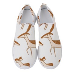 Seamless Deer Pattern Design Women s Slip On Sneakers