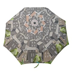 Village Place Portugal Landscape Folding Umbrellas by Hannah976