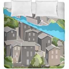 Village Place Portugal Landscape Duvet Cover Double Side (king Size) by Hannah976